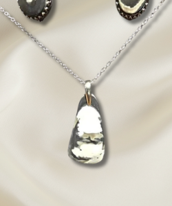Petrified Clay Pendant / Earring Set
