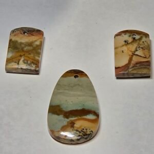 Desert Picture Jasper Pendant and Earring Set